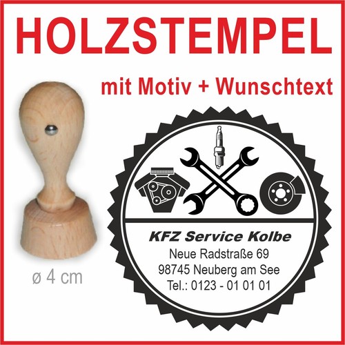 Holzstempel mit wunschtext - holzstempel,