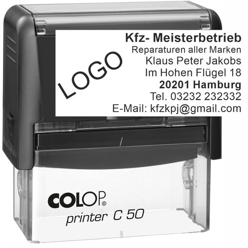 Firmenstempel mit logo - mit,