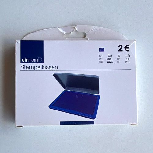 Einhorn stempelkissen blau - stempelkissen, neu