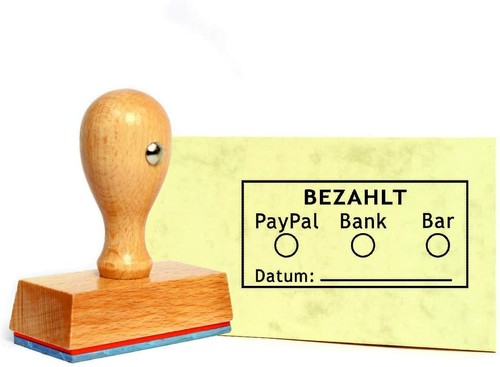 Stempel bürostempel bezahlt - stempel,