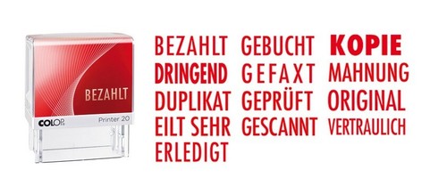 Colop textstempel printer l - textstempel, 20/l