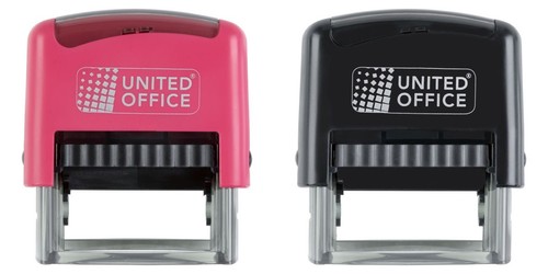 Büro und adress stempel - und,