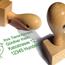 Holzstempel Adressstempel